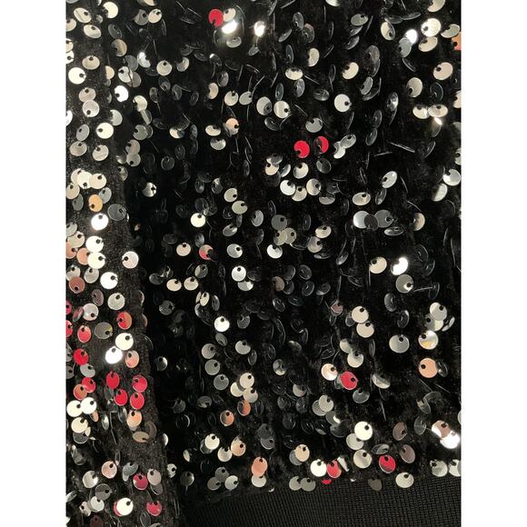 Nanette Lepore Black Sequin Cardigan - Womens L - Picture 4 of 4